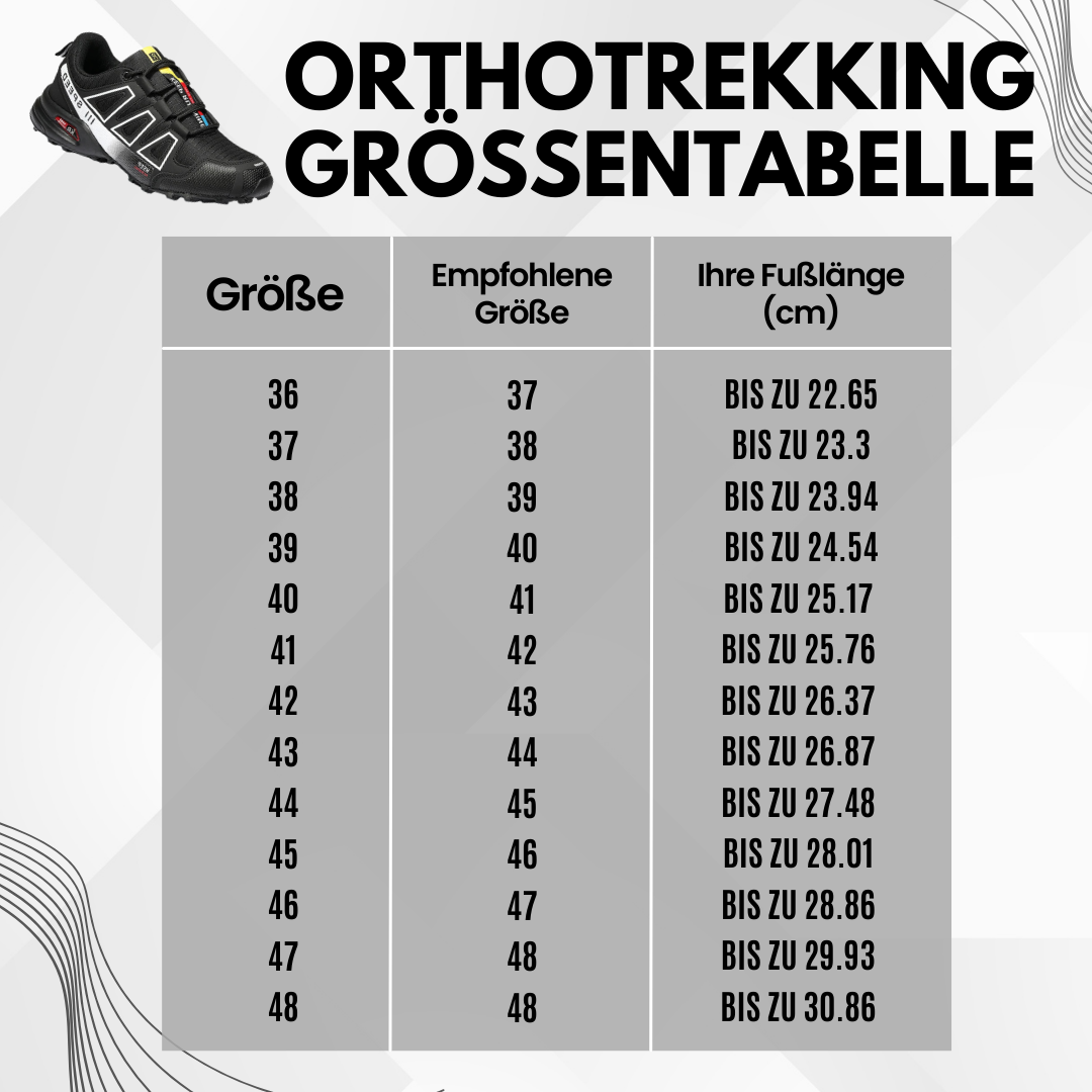 OrthoTrekking - Ergonomischer schmerzlindernder Trekking u.- Wanderschuh | Ergonomisches Design