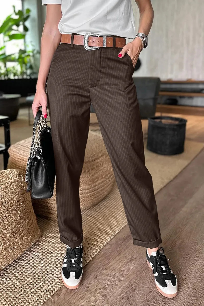 1+1 GRATIS MATHILDA | ELEGANTE, FIGURSCHMEICHELNDE HOSE MIT STREIFEN