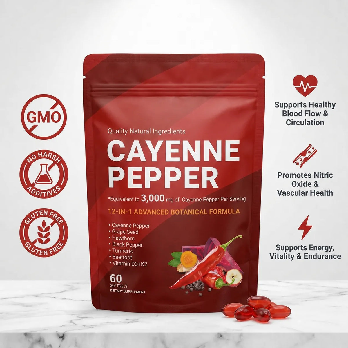 BePurex Cayenne Pepper Softgels