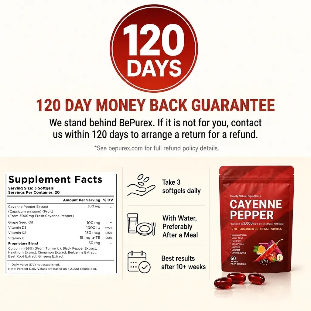 BePurex Cayenne Pepper Softgels