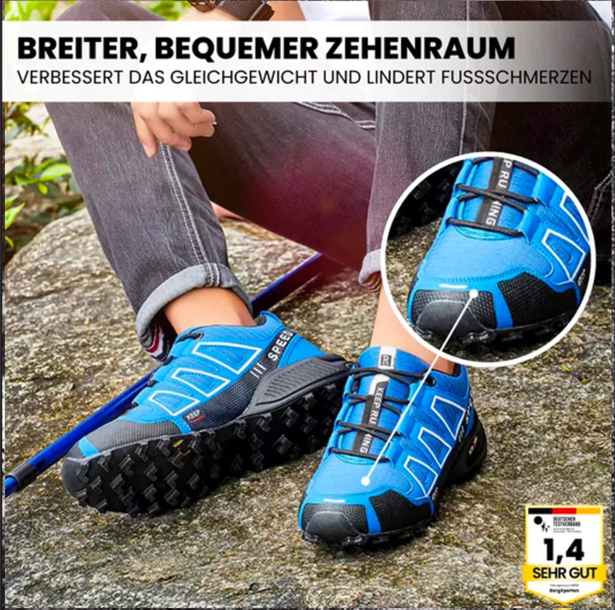 1+1 GRATIS| OrthoTrekking - Ergonomischer schmerzlindernder Trekking u.- Wanderschuh | Ergonomisches Design