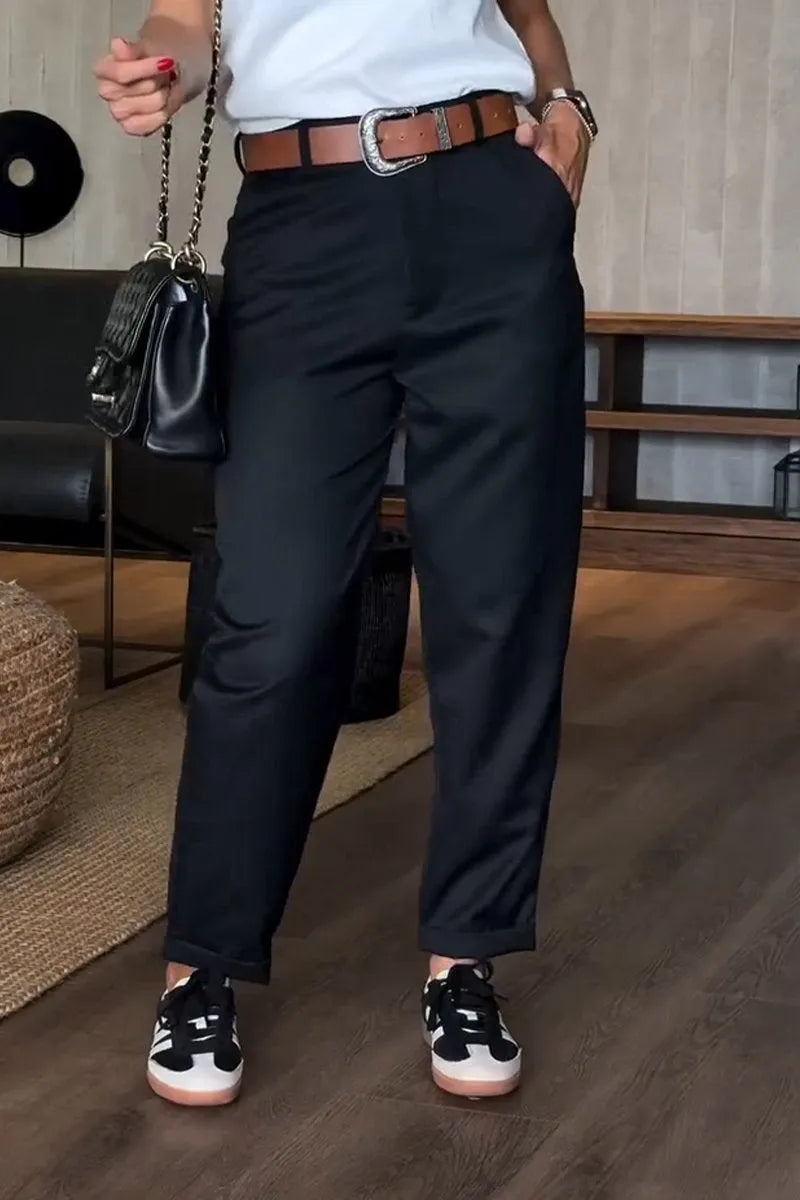 1+1 GRATIS MATHILDA | ELEGANTE, FIGURSCHMEICHELNDE HOSE MIT STREIFEN