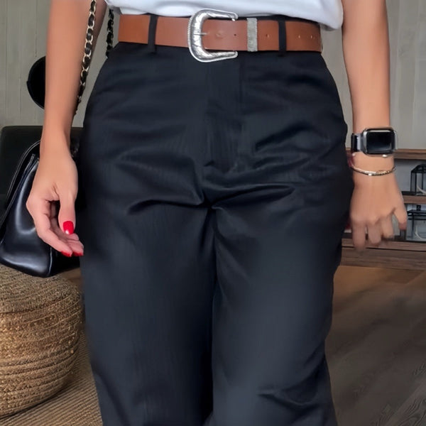 1+1 GRATIS MATHILDA | ELEGANTE, FIGURSCHMEICHELNDE HOSE MIT STREIFEN